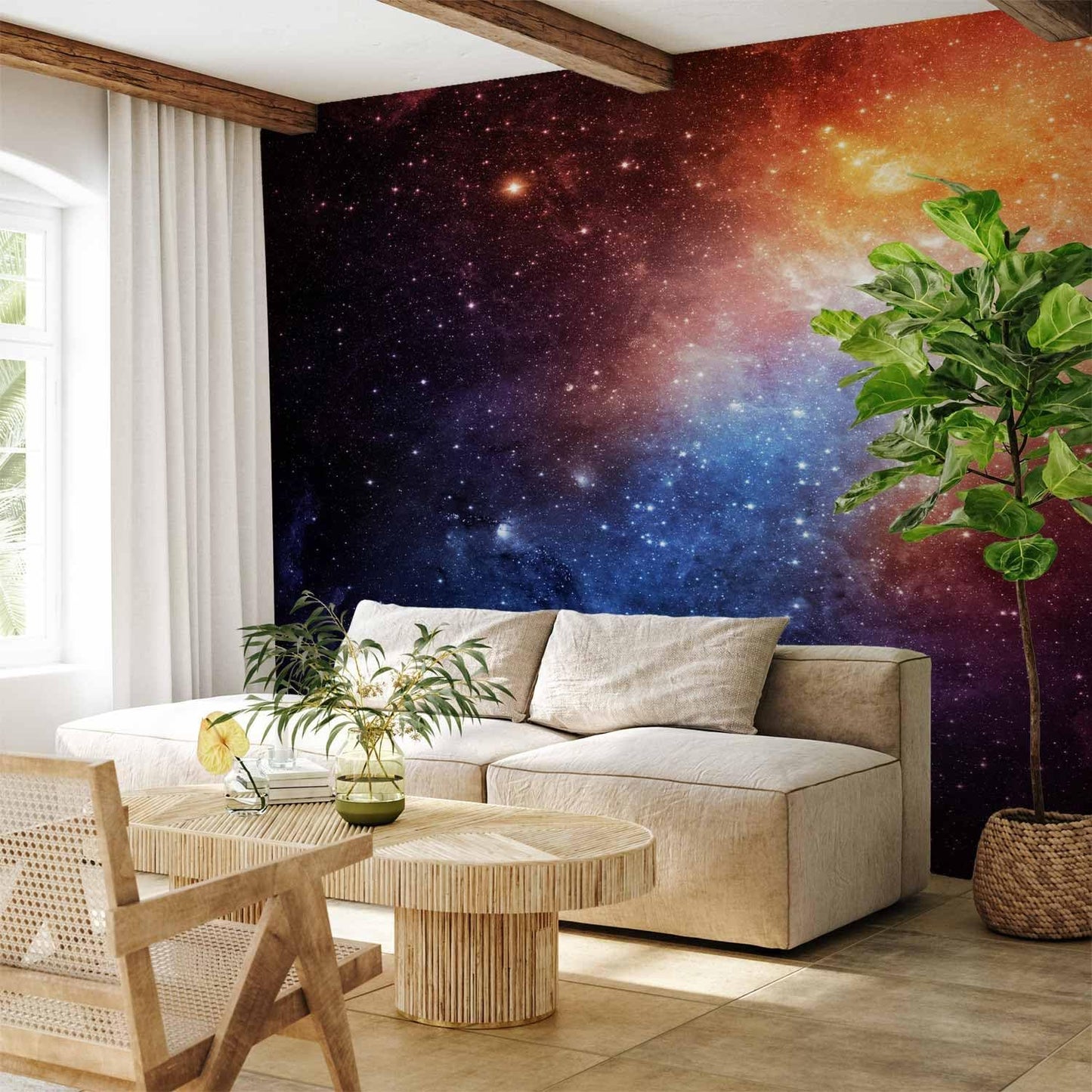 artgeist Premium Wall Mural Cosmos Galaxy 138x101 in - XXL Non-Woven Wallpaper Fleece Wall Decor Photo Print Picture Image Design Home f-B-0057-a-a