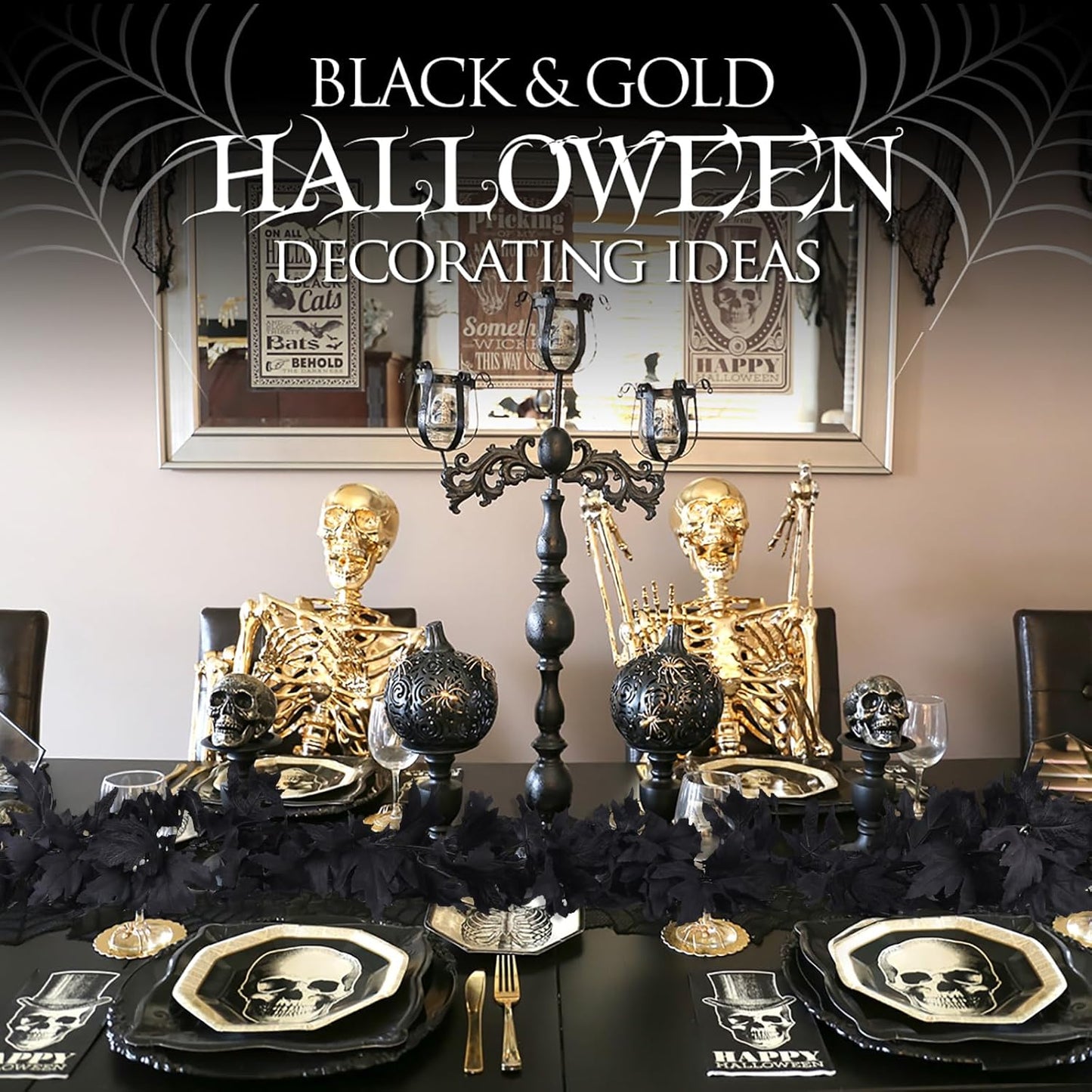 Lvydec 2 Pack Black Halloween Fall Maple Garland - 5.9ft/Piece Artificial Hanging Fall Leave Vines Garland Autumn Decor for Thanksgiving Home Wedding Party