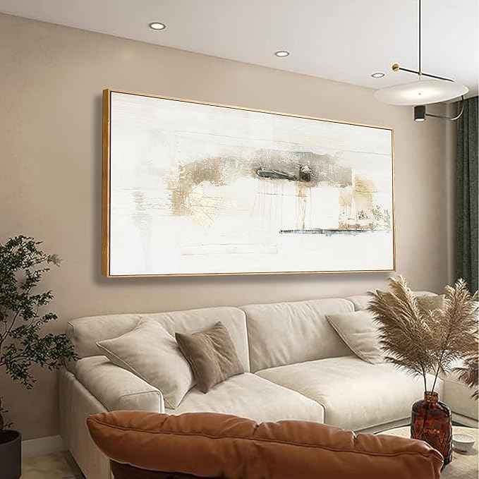 Modern Abstract Wall Canvas Decor - Maximalist Multicolor Minimalist Graffiti Artwork - Framed - 29"58" for Living Room, Bedroom, Kitchen, Office