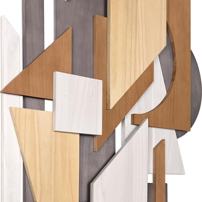 Empire Art Direct "Moonlit Mist I" Handmade Dimensional Solid Paulownia Wood Abstracts Wall Art, Ready to Hang, Living Room, Bedroom & Office, 48" x 24"x 1.42"