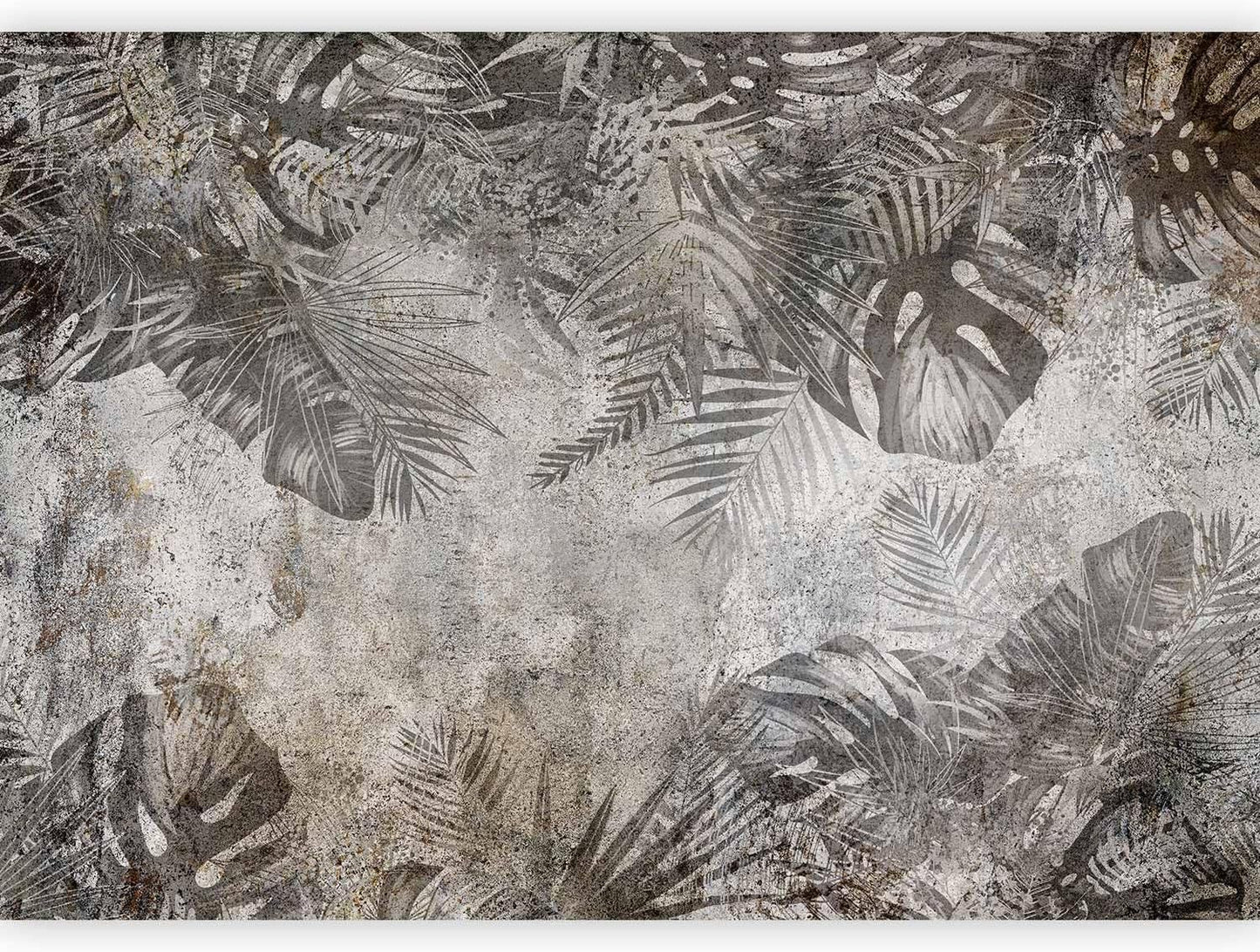 artgeist Wall Mural Tropical Leaves 77x55 in - XXL Peel and Stick Self-Adhesive Wallpaper Removable Large Sticker Foil Wall Decor Print Picture Image Design Palms Leaves Monstera b-C-0825-a-a