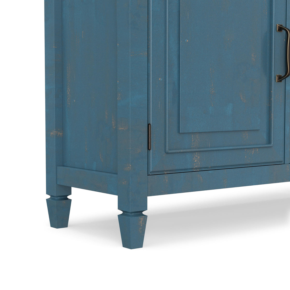 Connaught 40" Wide Solid Wood Cabinet in Distressed Coastal Blue
