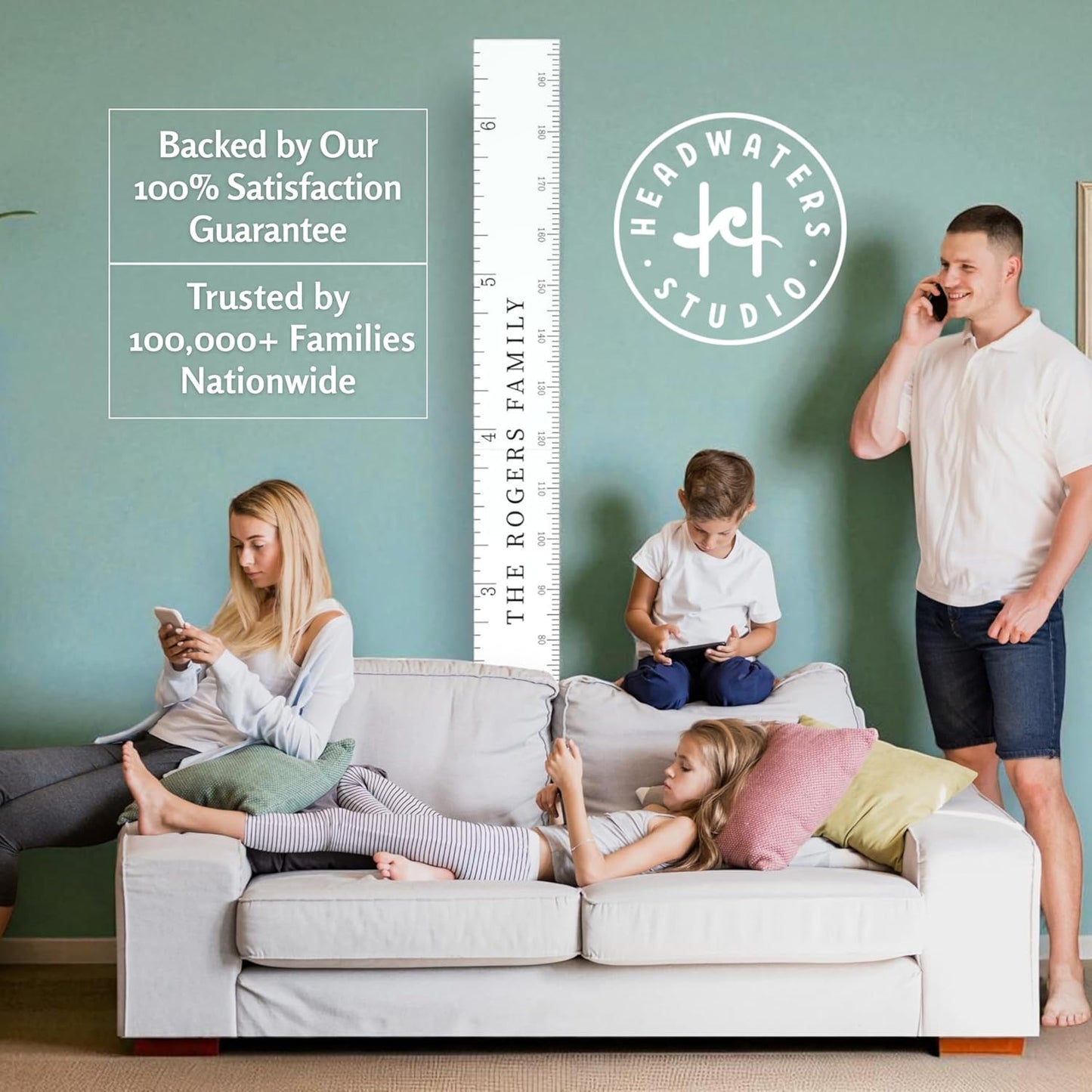 Personalized Wooden Growth Chart for Kids – Wall Height Ruler for Child Growth Tracking – Wooden Height Chart for Boys & Girls, Nursery & Home Decor Multiple Sizes & Colors