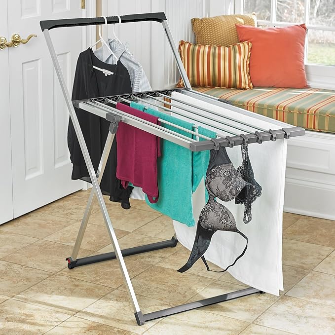 Polder DRY-9070 Ultralight Laundry Drying Stand, 44" x 24" x 43", Aluminum