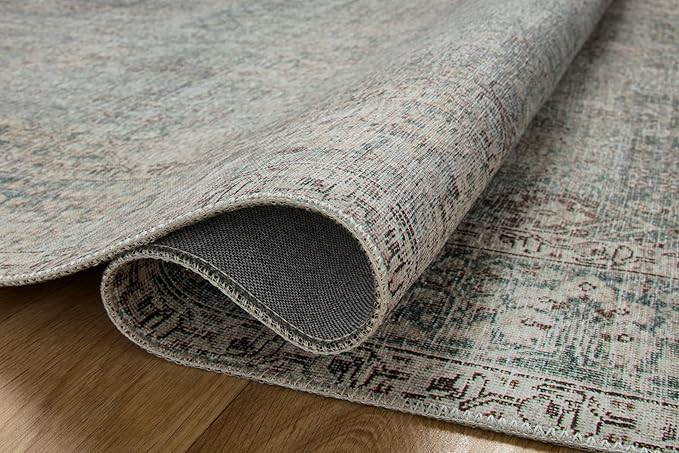 Loloi Chris Loves Julia Jules Collection JUL-08 Emerald/Antique Ivory 2'-0'' x 5'-0'', .13" Pile Height, Accent Rug