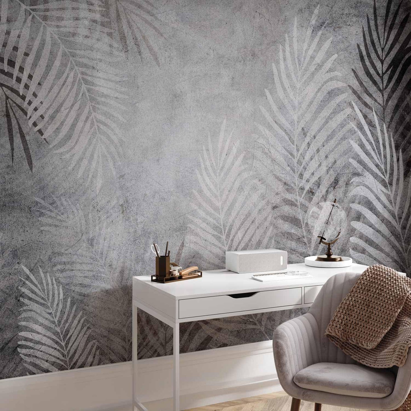 artgeist Wall Mural Leaves 96x69 in - XXL Peel and Stick Self-Adhesive Wallpaper Removable Large Sticker Foil Wall Decor Print Picture Image Design Palm Abstract Nature Botanical b-C-0855-a-a