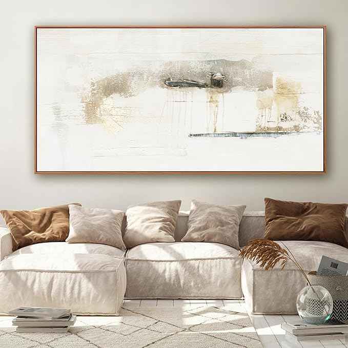Modern Abstract Wall Canvas Decor - Maximalist Multicolor Minimalist Graffiti Artwork - Framed - 29"58" for Living Room, Bedroom, Kitchen, Office