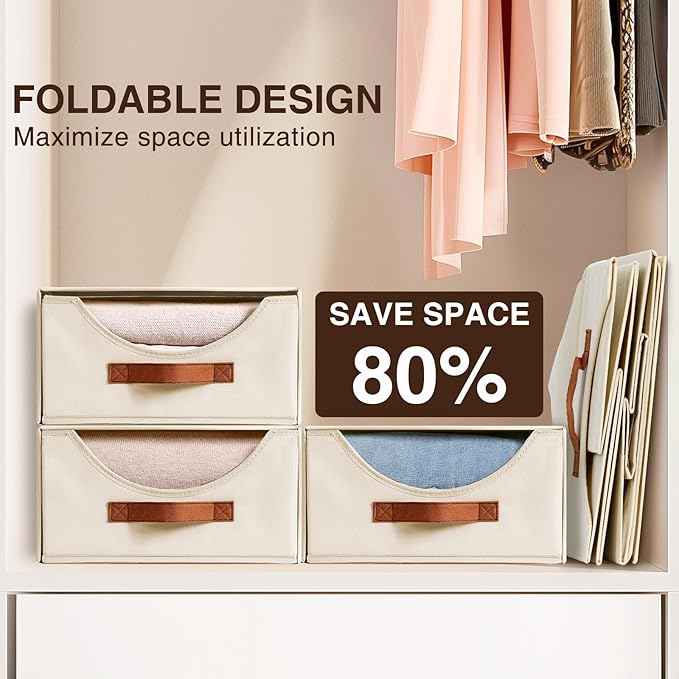 4 Pack Stackable Storage Drawers And Homsorout 4 Pack Collapsible Storage Bins with Drawers