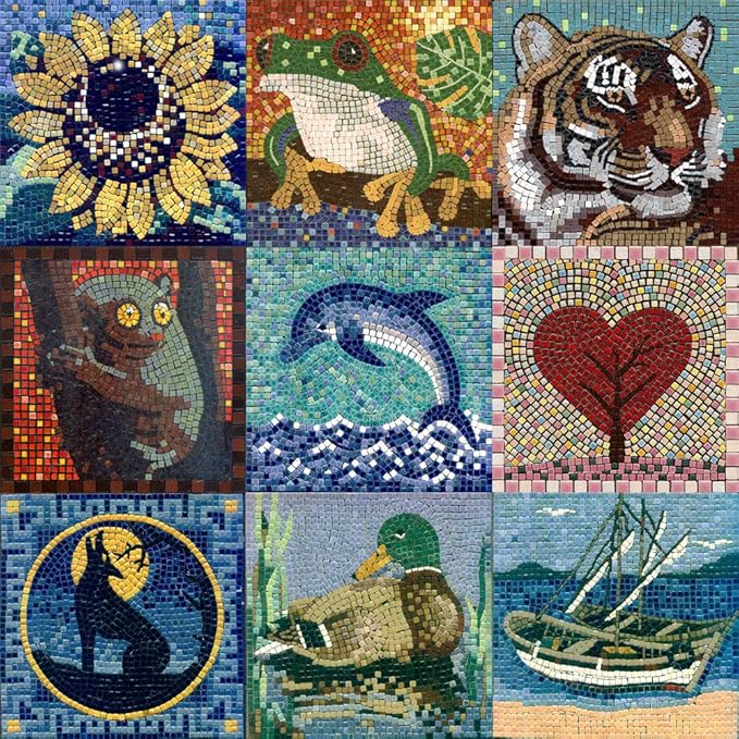 Adult Mosaic Crafts Project Kits: Get Creative and Have Fun, Square 7inch (20cm) Dog