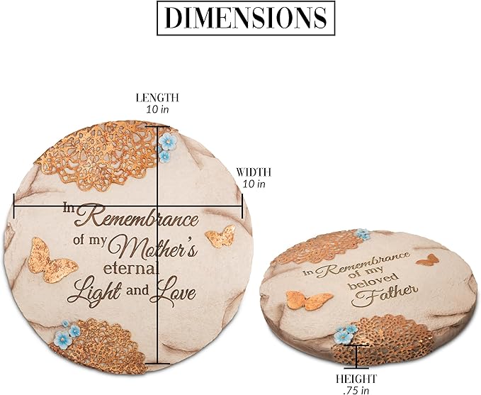 Pavilion Gift Company 19069 "Remembering Mother" Memorial Garden Stone, 10-Inch,Blue