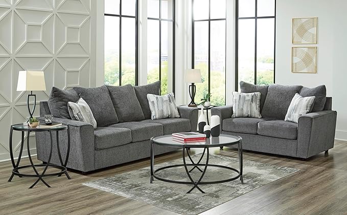 Signature Design by Ashley Stairatt Casual Sofa with Flared Arms, Gray