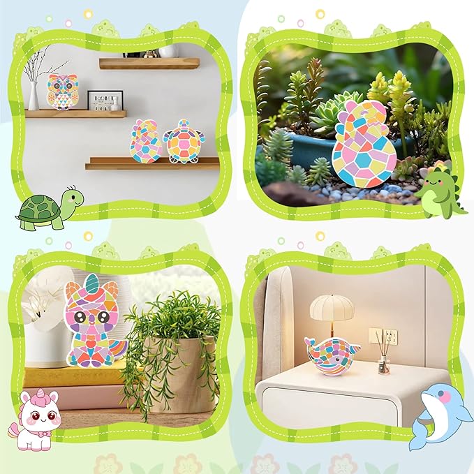 QANIY Stepping Stones Painting Kit for Kids Ages 4-12,5 Pack Outdoor Garden Stone Crafts,Outdoor Art & Craft Activity Set, Creative Gift for Boys & Girls