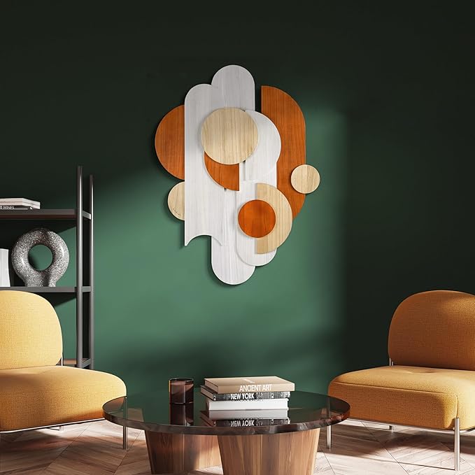 Empire Art Direct Cinnamon Dreamscape I & II Hand Made & Hand Finished Dimensional Solid Wood Abstracts