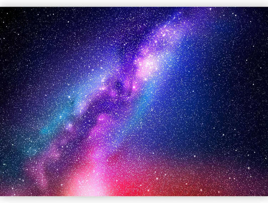 artgeist Premium Wall Mural Galaxy 197x138 in - Non-Woven Wallpaper Fleece Wall Decor Photo Print Picture Image Abstract Space Sky Star Cloud Violet f-C-0487-a-a