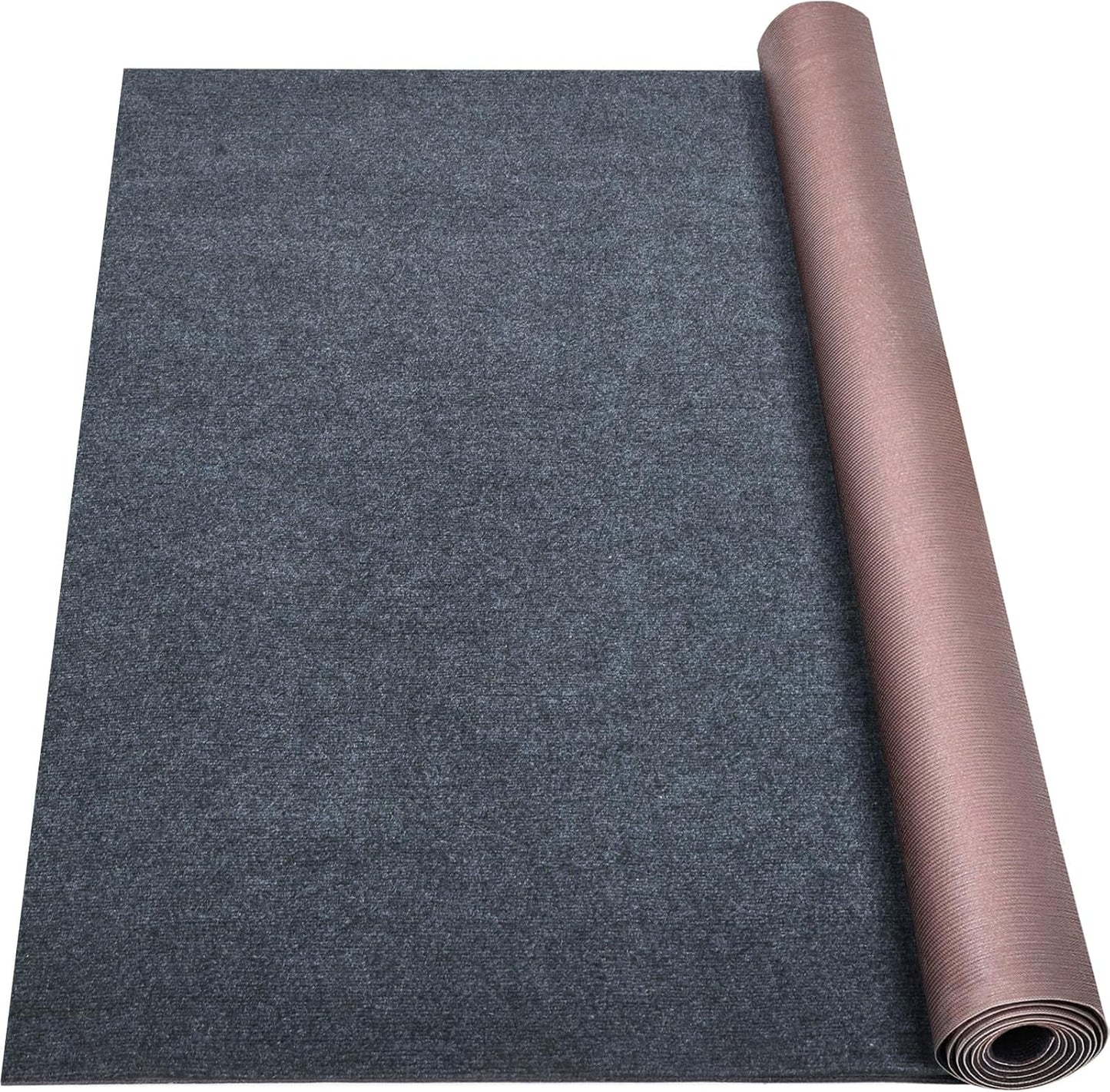 Marine Carpet,6 FT x 10 FT Dark Gray Indoor Outdoor Carpet 0.2" Thick Boat Carpet with Water-Proof TPE Backing, Non-Slide Outdoor Marine Carpet Roll for Home, Patio, Porch, Deck