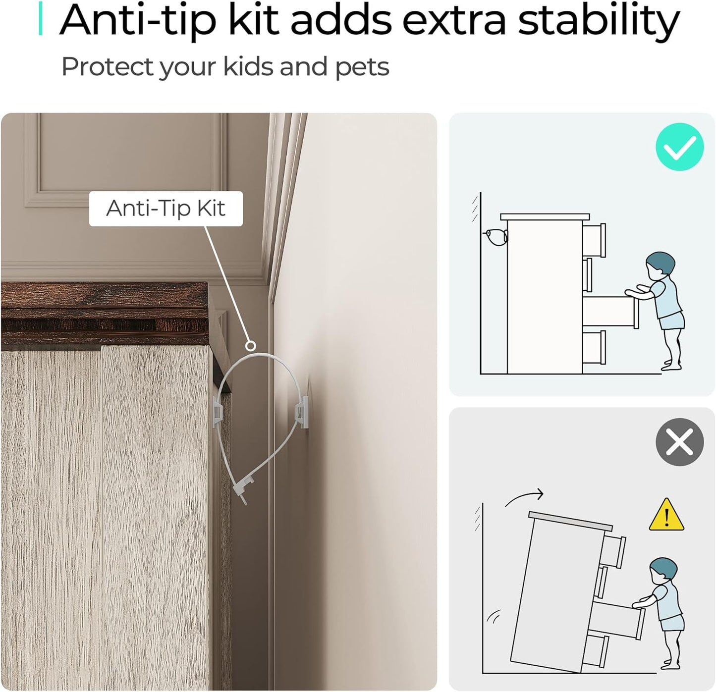 LINSY HOME 9 Drawers Dresser for Bedroom, Wood Bedroom Chest of Drawers, Farmhouse Tall Dresser for Closet, Dressers Organizer for Living Room, Hallway, Beige