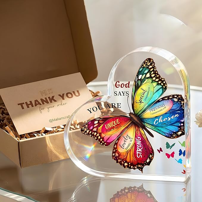 Mothers day Mom Gifts - Christian Gifts for Women Birthday, Butterfly Gifts for Womenn, Friends, Mom, Sister, Girl, Coworker, spiritual gifts, Religious Gift for Women Girls