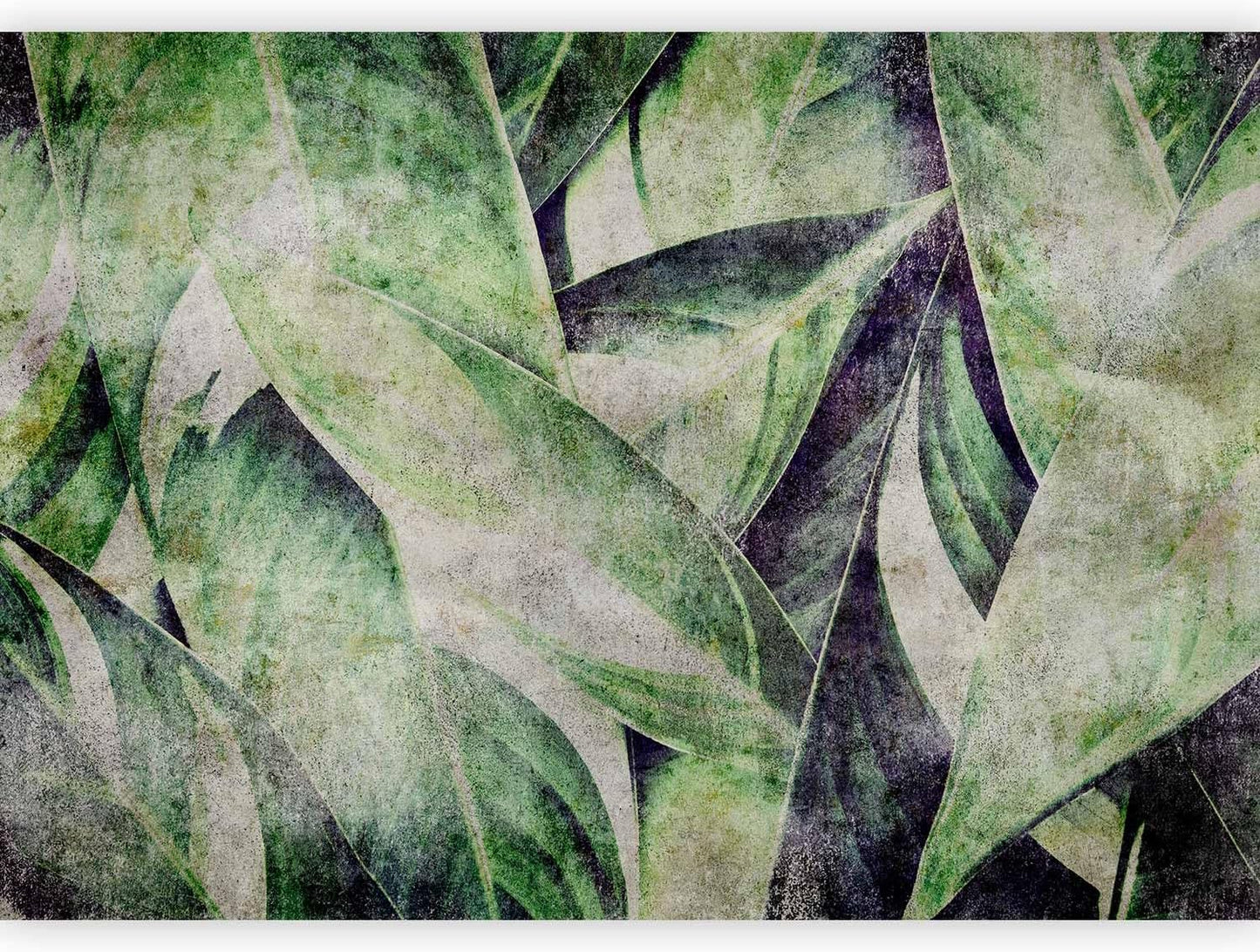 artgeist Premium Wall Mural Tropical Leaves 138x101 in - Non-Woven Wallpaper Fleece Wall Decor Photo Print Picture Image Design Jungle Nature Botanical b-C-0844-a-a