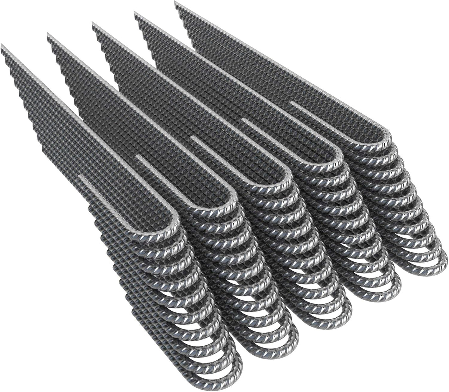 Vodaland Rebar Stakes J Hook Extra Heavy Duty 1/4 inch Coated Steel Ground Anchors with Chisel Point End (100)