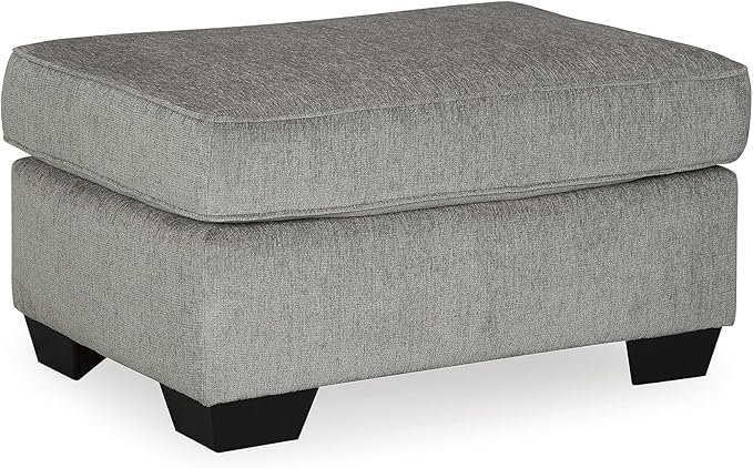 Signature Design by Ashley Altari Modern Rectangular Accent Ottoman, Light Gray