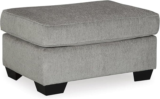 Signature Design by Ashley Altari Modern Rectangular Accent Ottoman, Light Gray