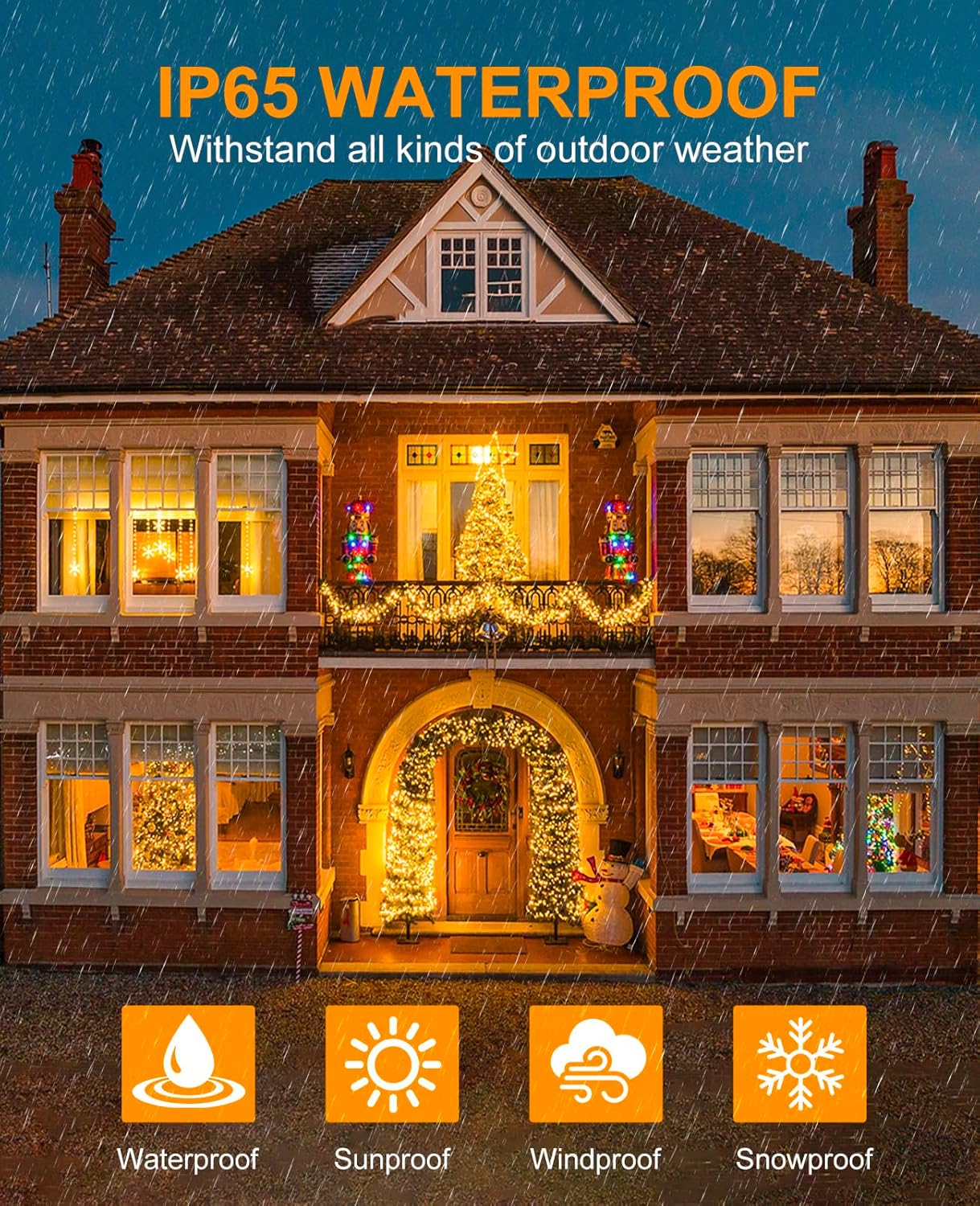 Warm White Christmas Lights Outdoor, 157FT 480 LED Christmas Tree Lights Waterproof, 8 Modes Plug in Fairy String Light for Indoor Party Xmas Tree Wedding Garden Patio Porch Decorations