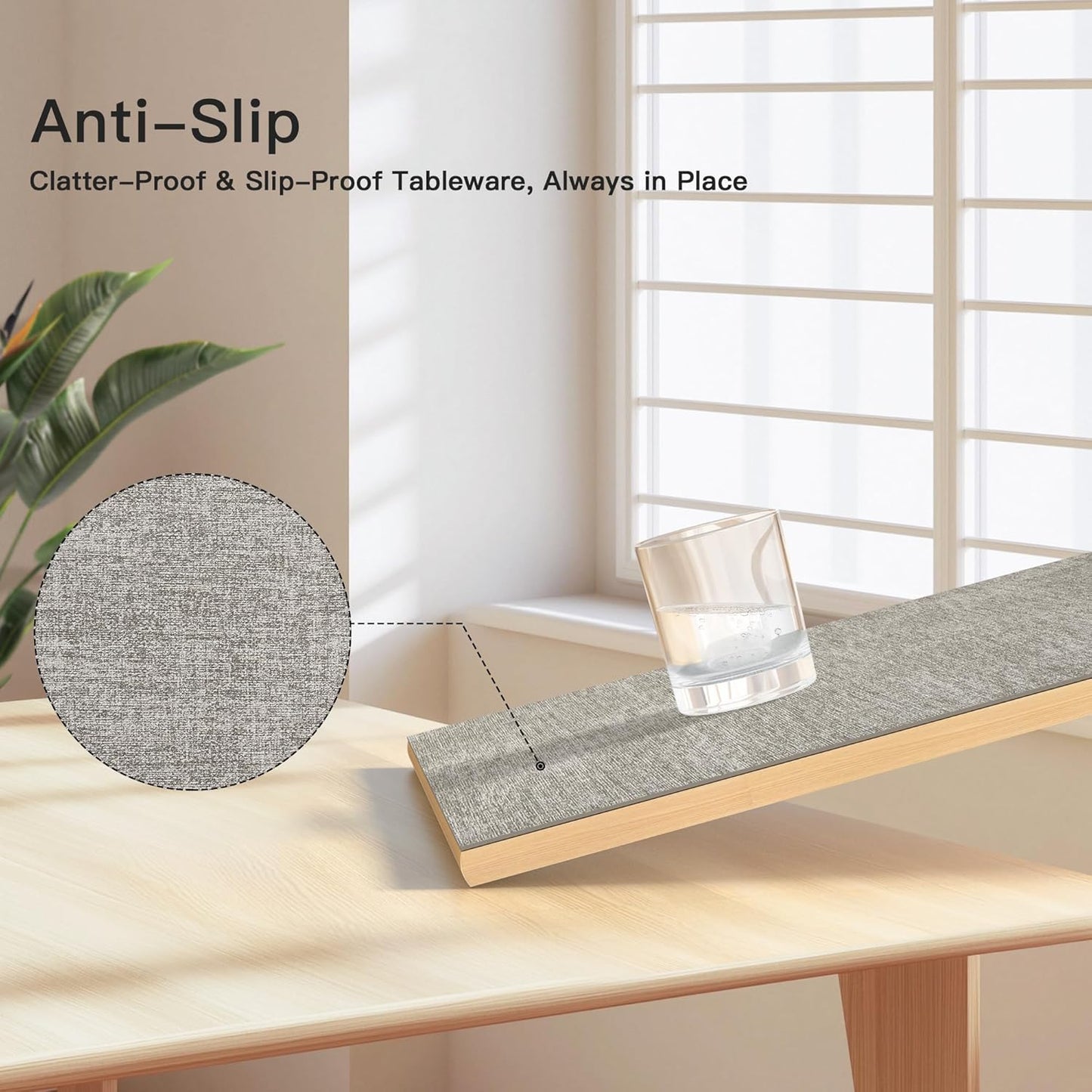 DOLOPL Placemats Set of 4, Reversible Wipeable & Heat Resistant Place Mats, Modern Faux Leather Table Mats for Kitchen, Neutral Waterproof Tablemats for Dining Table Decor, Wedding, Party(Grey)