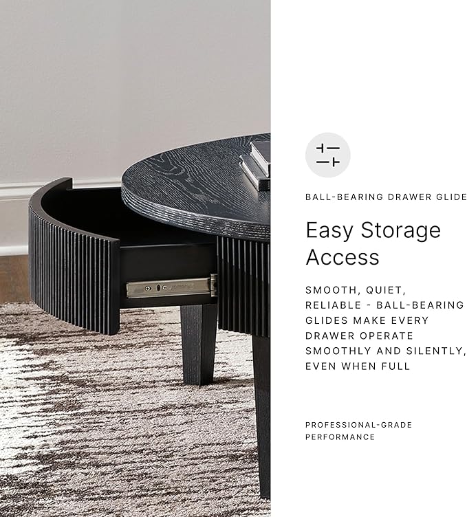 Signature Design by Ashley Marstream Modern Coffee Table with 4 Legs, Black