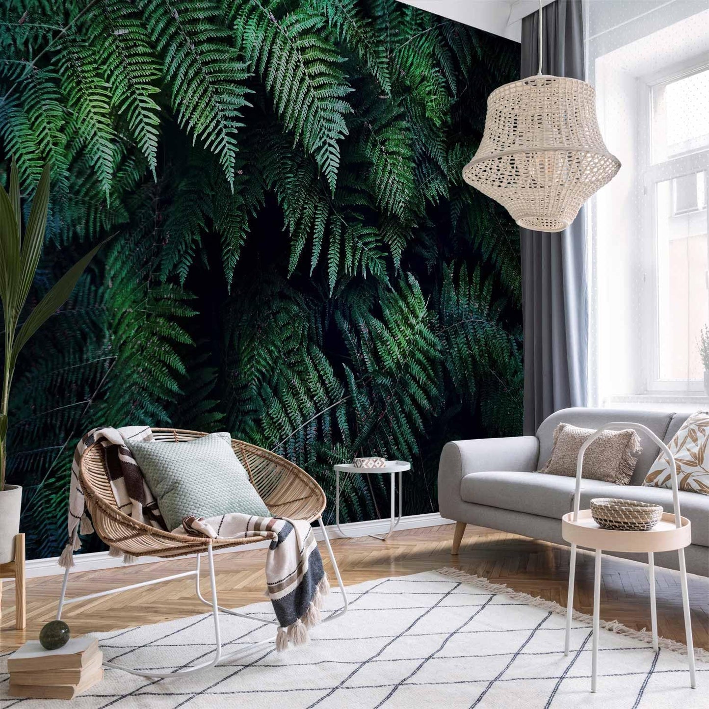 artgeist Premium Wall Mural 3D Effect 79x55 in - XXL Non-Woven Wallpaper Fleece Wall Decor Photo Print Picture Image Design Home Tropical Leaves b-C-0564-a-a