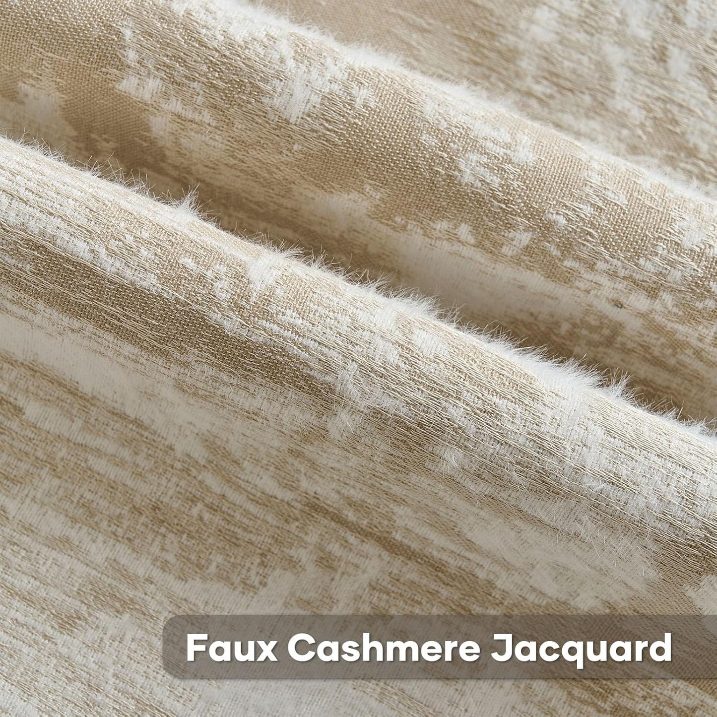 FUTEI Brown White Decorative Throw Pillow Covers 18x18 Inch Set of 2,Soft Faux Cashmere Jacquard - Textured & Cozy Cushion Case,Modern Home Decor for Couch Bed Living Room