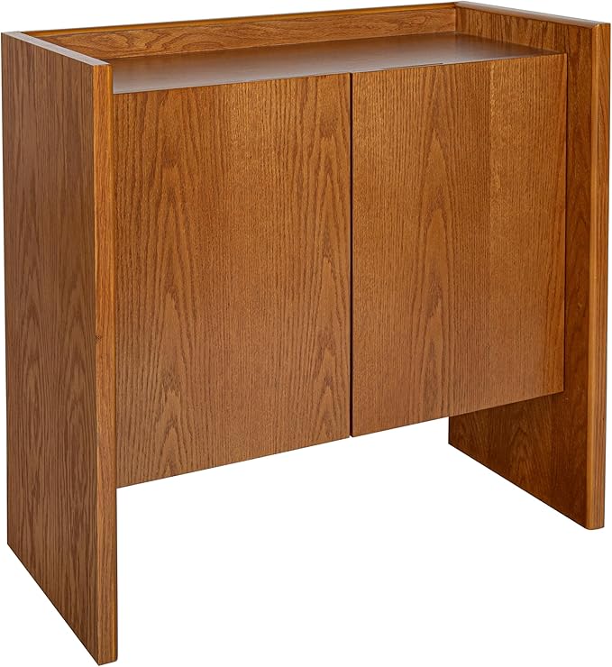 Ball & Cast 34" Walnut Sideboard Cabinet with Storage, Rustic Buffet Credenza Cabinet with 2 Doors and Adjustable Shelf, for Entryway, Hallway, Living Room, Dining Rooms & Kitchen Coffee Bar