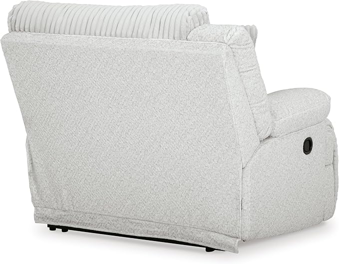 Signature Design by Ashley Top Tier Coastal 3-Piece Reclining Sectional Sofa with 4 Accent Pillows, Light Gray