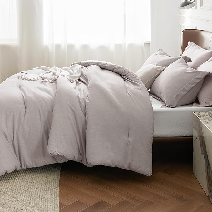 Bedsure California King Comforter Set - Soft Microfiber Bedding for All Seasons, 3 Pieces, 1 Comforter 104"x96" and 2 Pillow Shams 20"x36"+2"