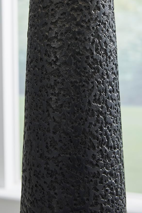 Signature Design by Ashley Hallburg Modern Textured Polyresin Floor Lamp with 3-Way Switch, Black