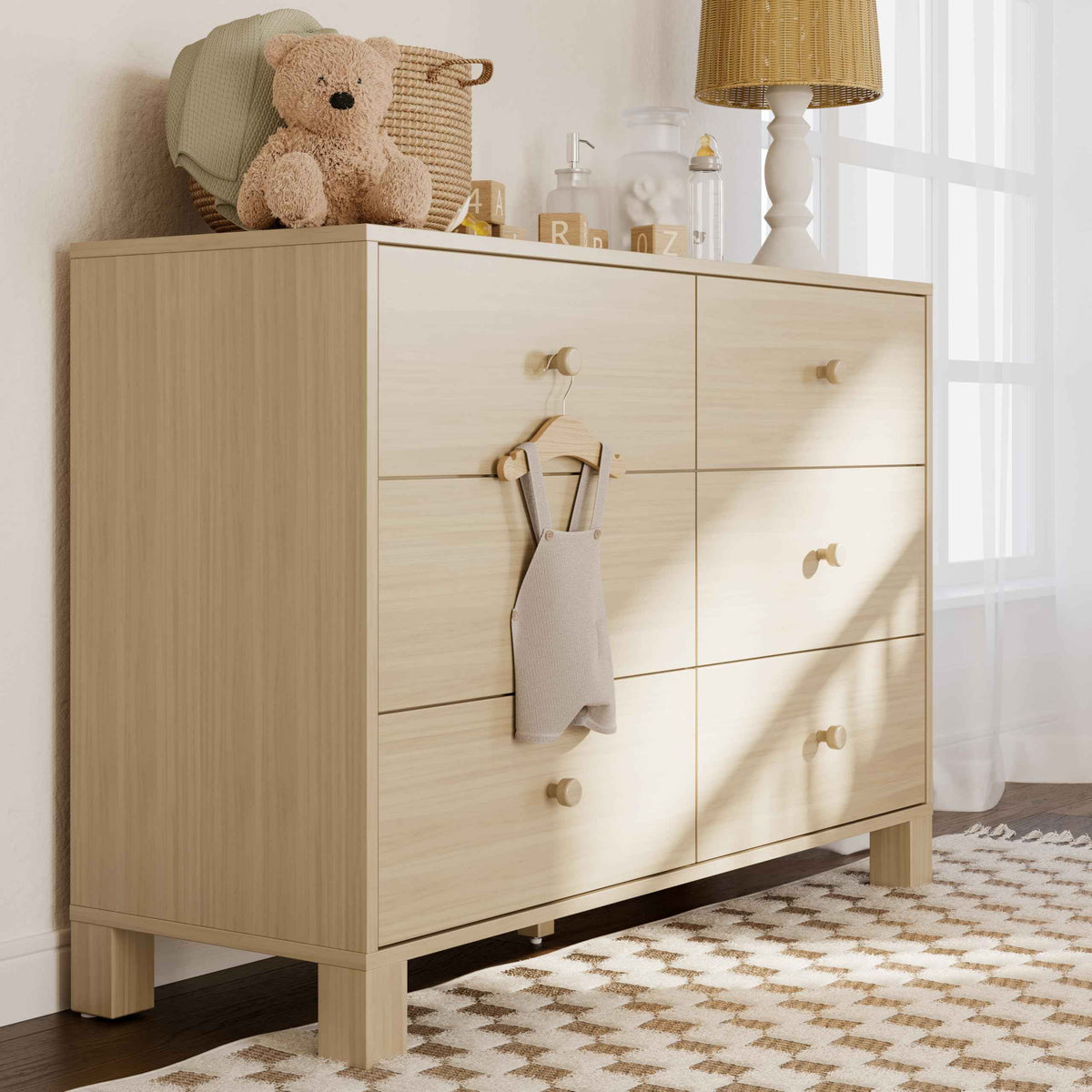 California 6 Drawer Double Dresser