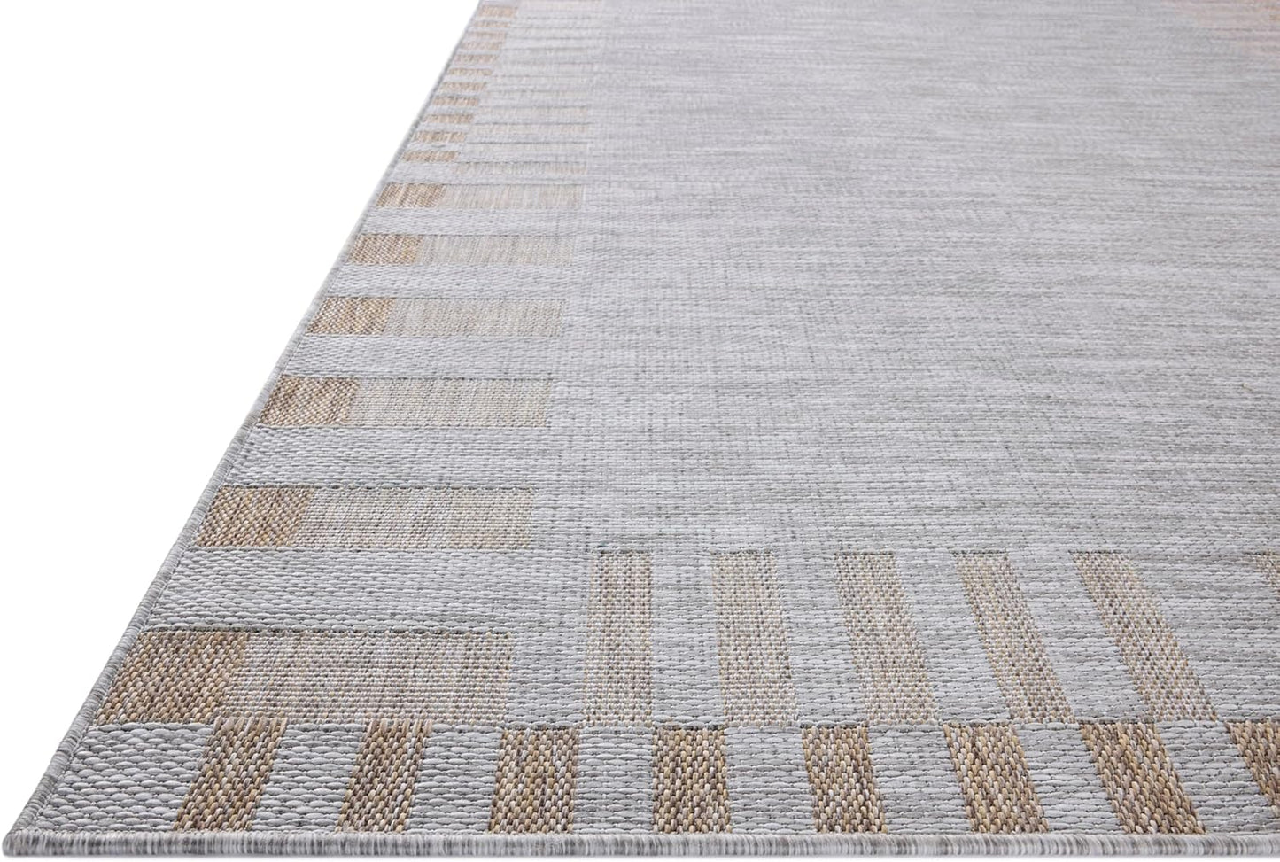 Loloi Amber Lewis Topanga Collection TOP-08 Silver/Natural 2'-3" x 3'-9" Indoor/Outdoor Area Rug