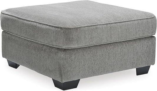 Signature Design by Ashley Altari Modern Square Oversized Ottoman, Light Gray