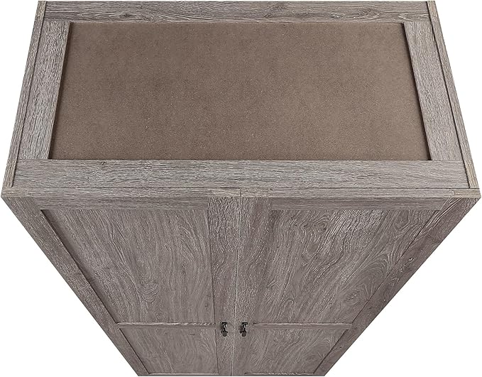 Manhattan Comfort Cornelia Modern Tall Storage Cabinet with Doors and Adjustable Shelves 1.0 - Freestanding Pantry Organizer for Kitchen, Laundry Room, Garage, or Mudroom, Set of 2, Grey