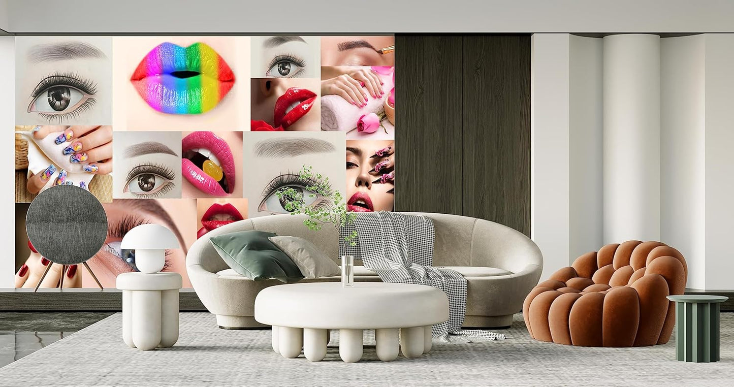 Beauty Salon Nail Enhancement Lipstick Eyelashes Wall Mural Wallpaper 103" x 69"