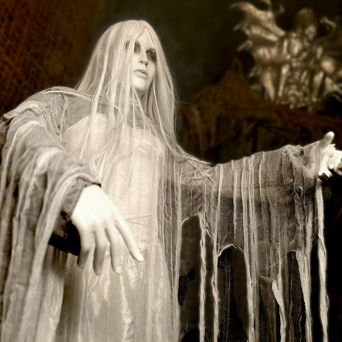 2.6 Ft. Rising Ghost Woman Animatronic with Sound (31" Rising Ghost Woman)