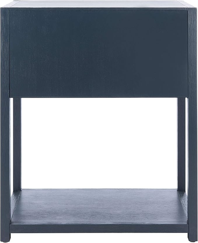 SAFAVIEH Home Collection – Yudi Navy Nightstand with Drawer & Shelf, Contemporary Accent Storage Table, Fully Assembled (NST9201A)