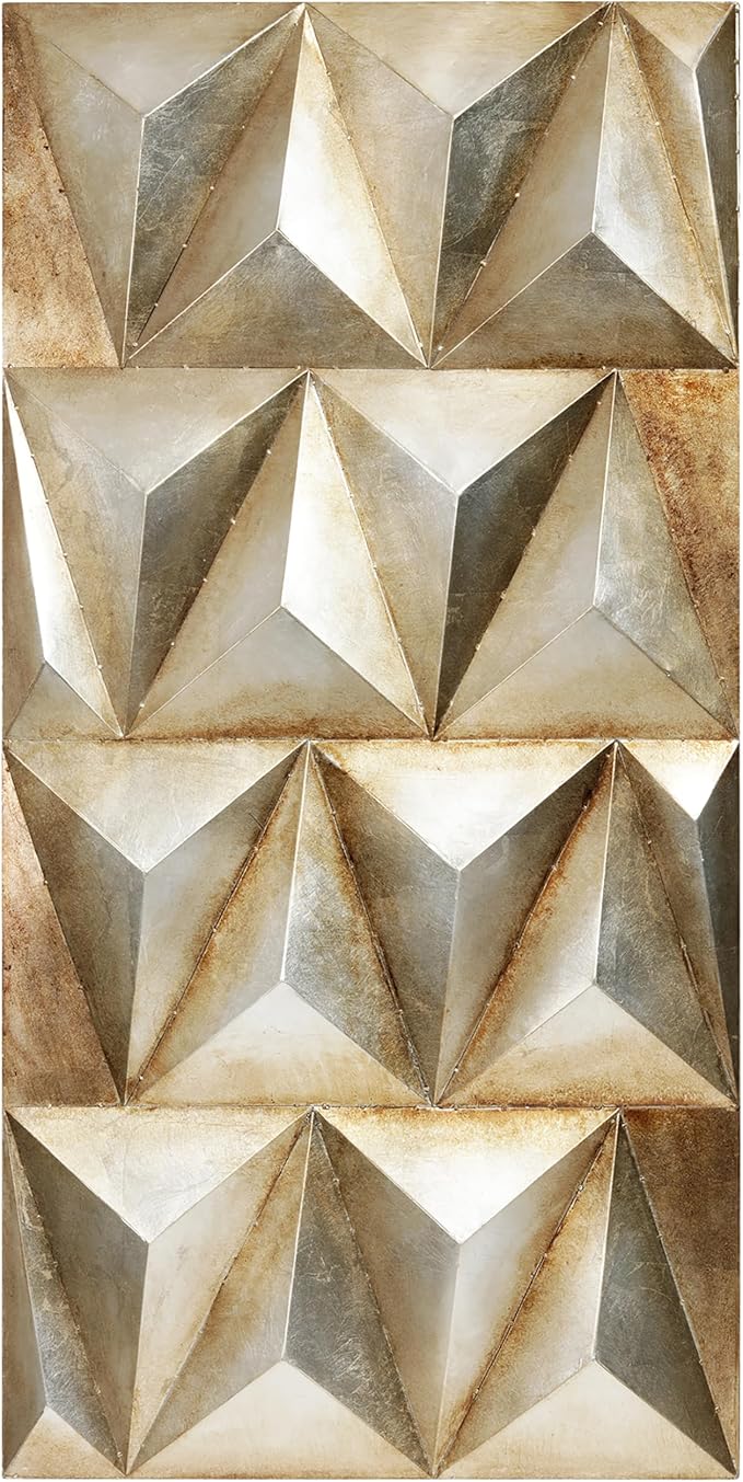 Empire Art Direct Steel 3D Iron Wall Art, Mixed Media Hand Painted Wall Sculpture,Ready to Hang, Living Room, Bedroom,Glod
