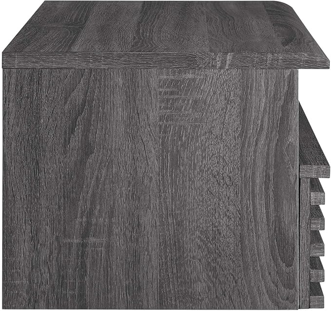 Modway Render Mid-Century Modern, Wall-Mount Nightstand, Charcoal