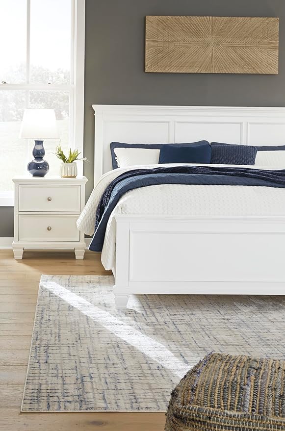 Signature Design by Ashley Fortman Traditional 2 Drawer Night Stand, White