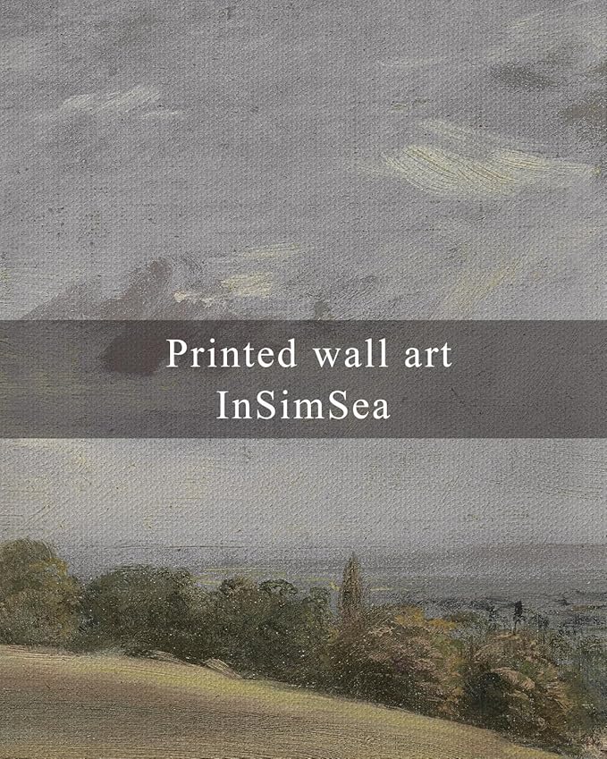 InSimSea Framed Canvas Wall Art Vintage Decor, Large Landscape Wall Art, Wild Field Painting, Rustic Modern Farmhouse Wall Decor for Living Room Bedroom, French Country Decorations, 20"x30"