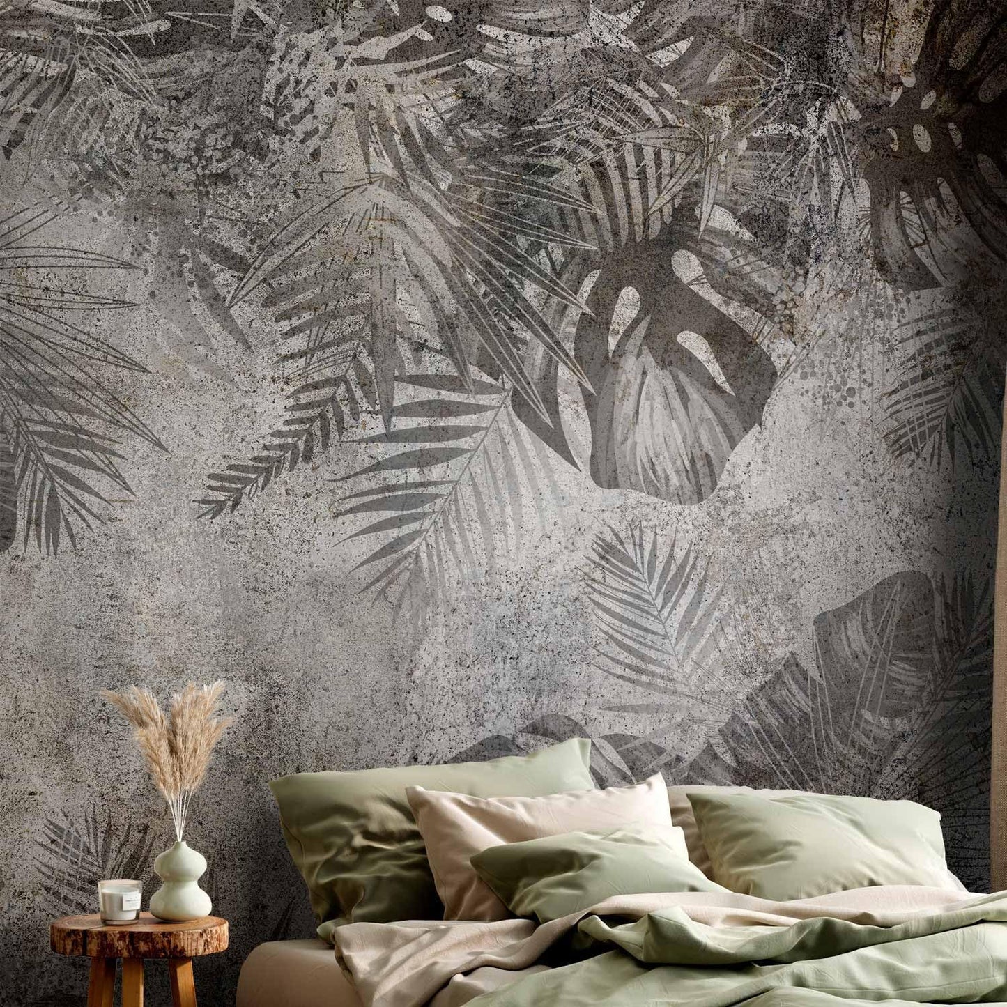 artgeist Wall Mural Tropical Leaves 116x83 in - XXL Peel and Stick Self-Adhesive Wallpaper Removable Large Sticker Foil Wall Decor Print Picture Image Design Palms Leaves Monstera b-C-0825-a-a