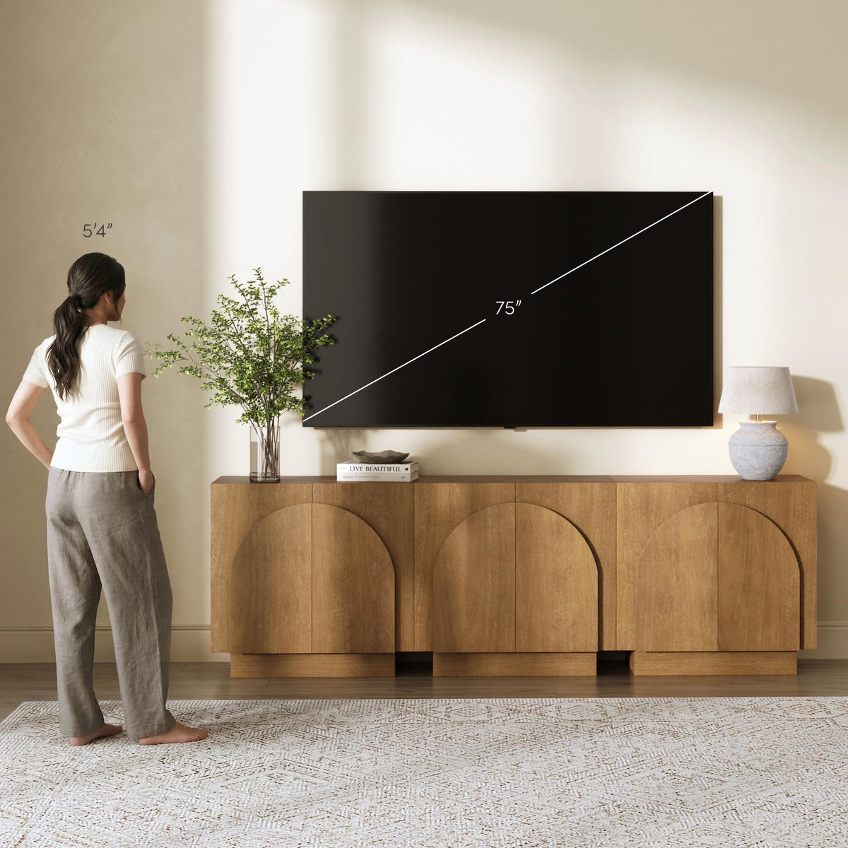 Iris Mid Century Modern Credenza (3 Count)