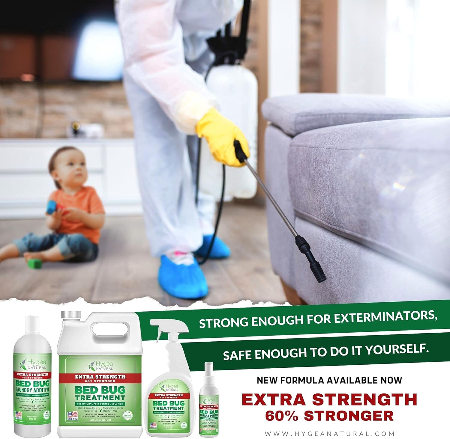 Lice & Bed Bug Extra Strength Laundry Additive - Environmentally Responsible, Odorless & Stain-Free Liquid Laundry Treatment - Safe for Children & Pets - Any Water Temperature (32 oz) - Décor Diaries