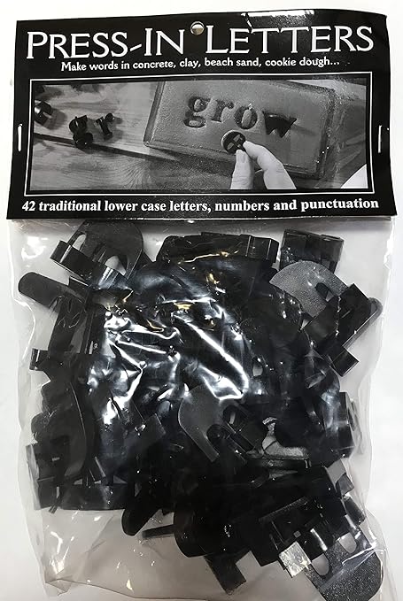 Magnetic Poetry Press in Letters and Numbers Stone Concrete Stamps - Lowercase Traditional Typeface