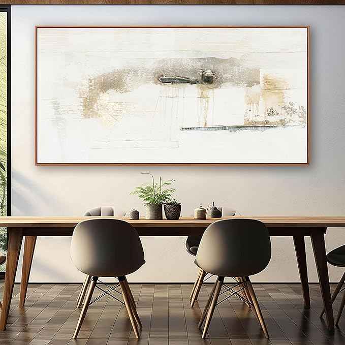 Modern Abstract Wall Canvas Decor - Maximalist Multicolor Minimalist Graffiti Artwork - Framed - 29"58" for Living Room, Bedroom, Kitchen, Office